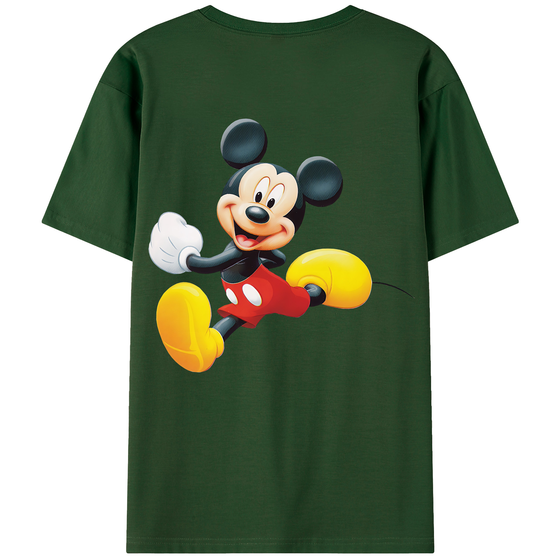 （画像用） ミッキーマウス Mickey Mouse 綿100％半袖Tシャツ（背面プリント）